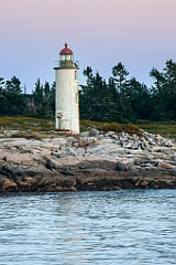 Sunset by Franklin Island Lighthouse Tower in Maine